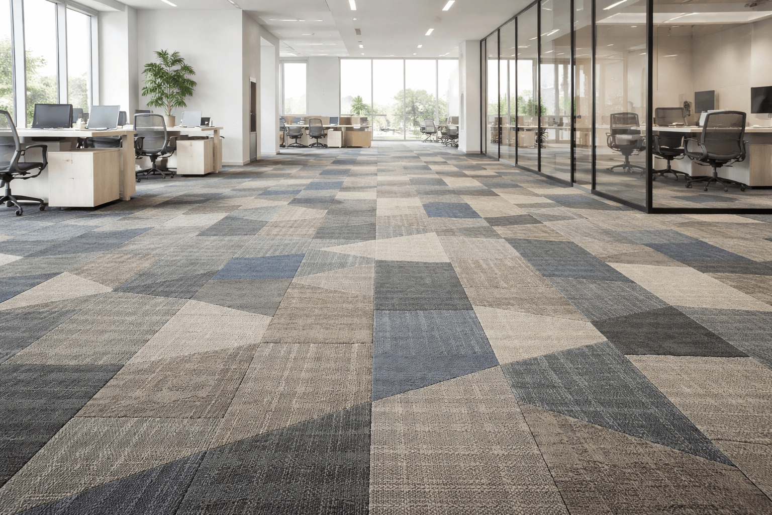 Modern interior flooring with sofa and premium carpet by Posh Flor