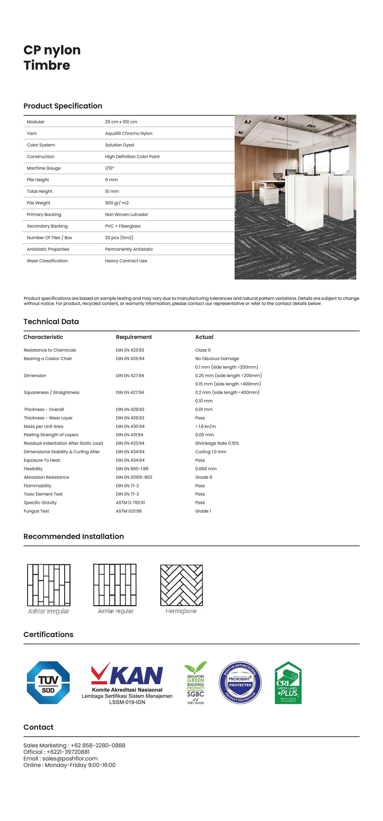 TIMBRE NYLON specification